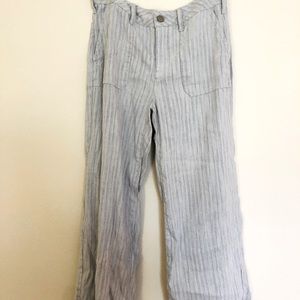 NYDJ Gray Pinstripe Capri Pants
